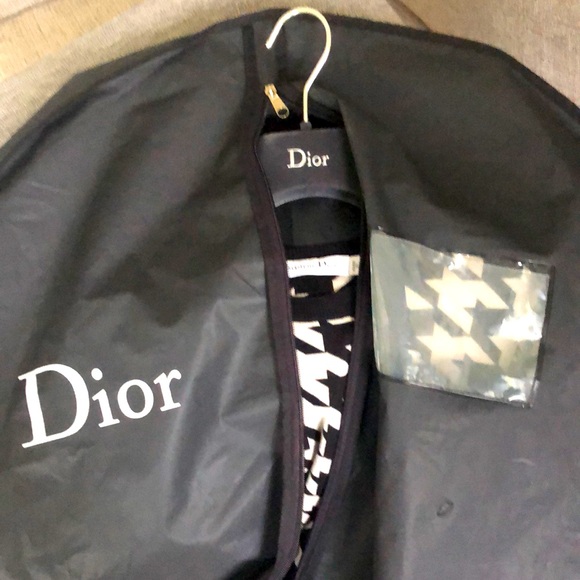 Christian Dior Monochrome Houndstooth Pattern Wool Dress. Size S - Picture 6 of 6